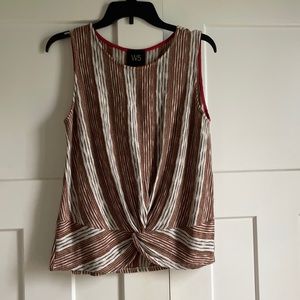 W5 Orange/Tan/Green striped Top